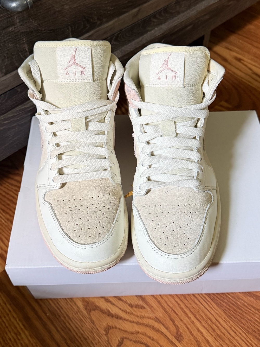 Nike Women’s Jordan Low-Top Sneakers in Blush and Off-White - Picture 2 of 5